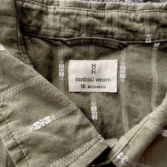 Mutual Weave Mens Shirt Size 2XL Green Short Sleeve Button Down Casual - Picture 5 of 10